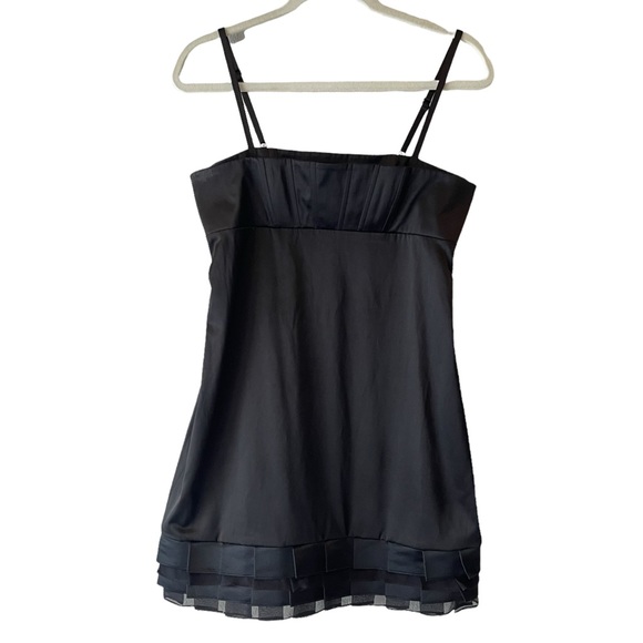 Alice + Olivia Dresses & Skirts - Alice + Olivia Black Mini Dress Black Satin Silk